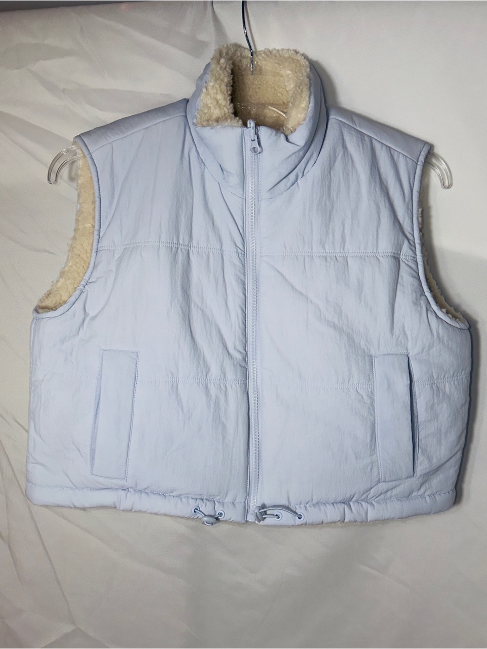 Thread & Supply Reversible Sherpa Cropped Vest